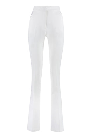 Flared stretch-cady trousers-0